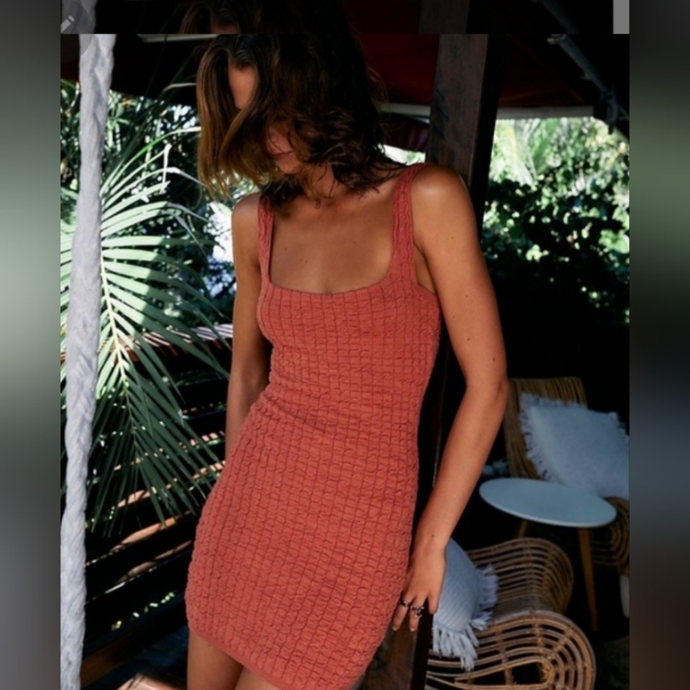 Free People - Beach Collection - Small - Mini Dress - Honey Color - NWT - Picture 2 of 12